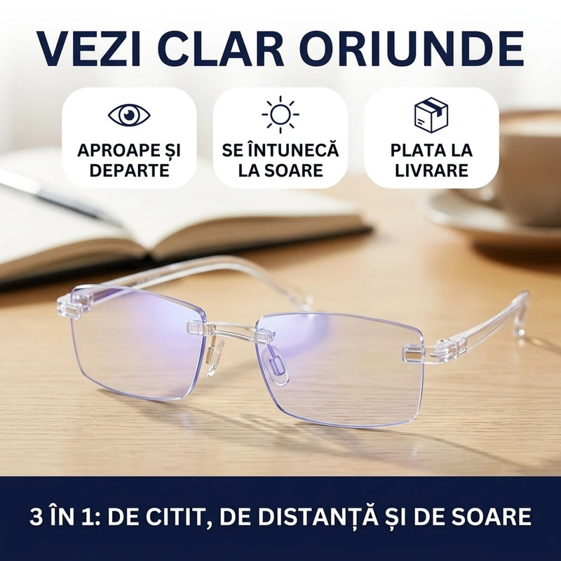 Ochelari 3 în 1 pentru aproape și departe