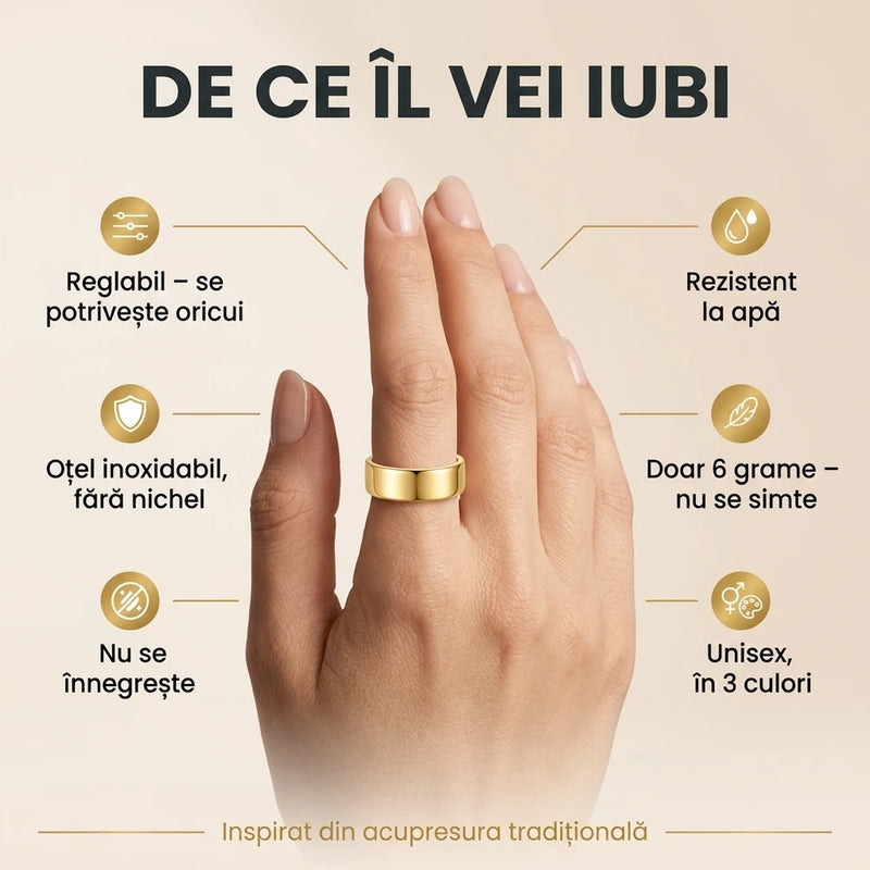 Inel magnetic de acupresură