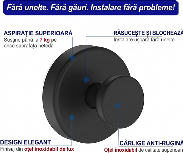Set cârlige inteligente inox